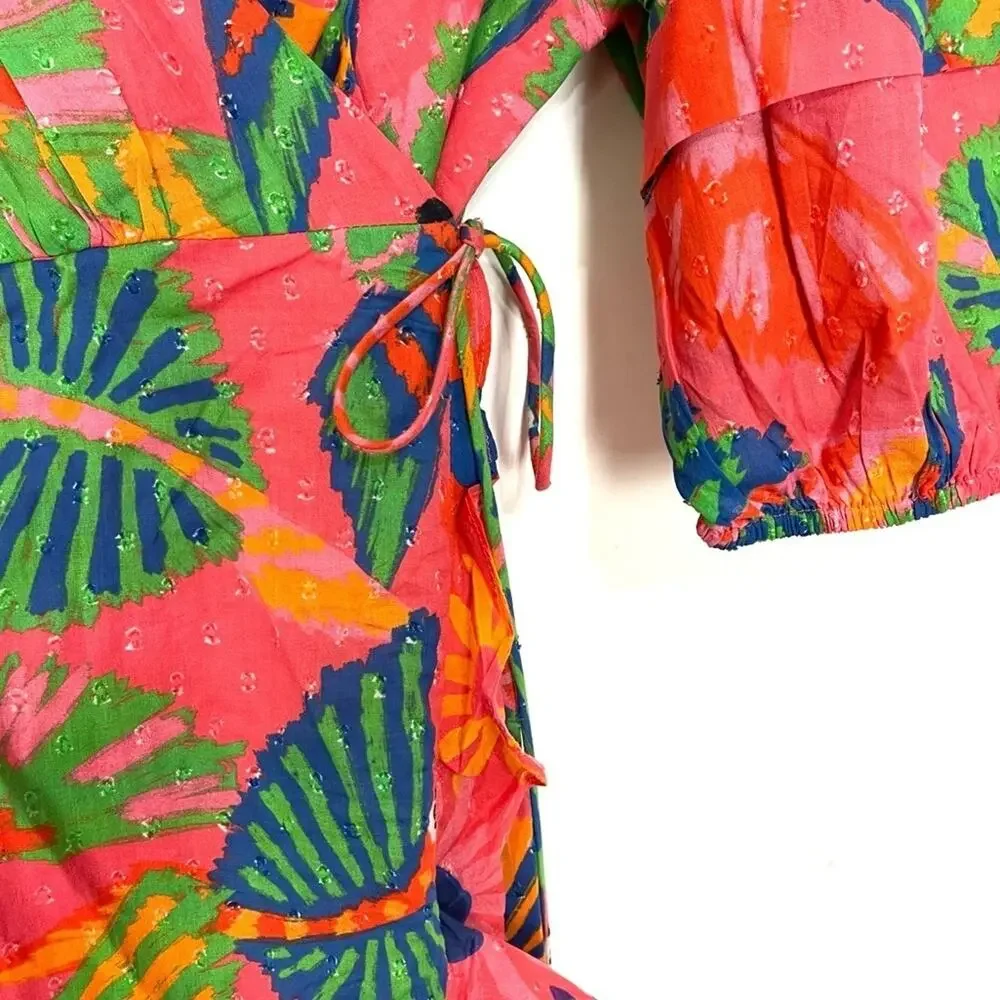 Farm Rio Macaw Ruffled Wrap Dress - Picture 6 of 14